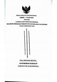 Peraturan Kalurahan Nomor 1 Tahun 2024 Tentang Laporan Pertanggungjawaban Realisasi APBKAL TA 2023